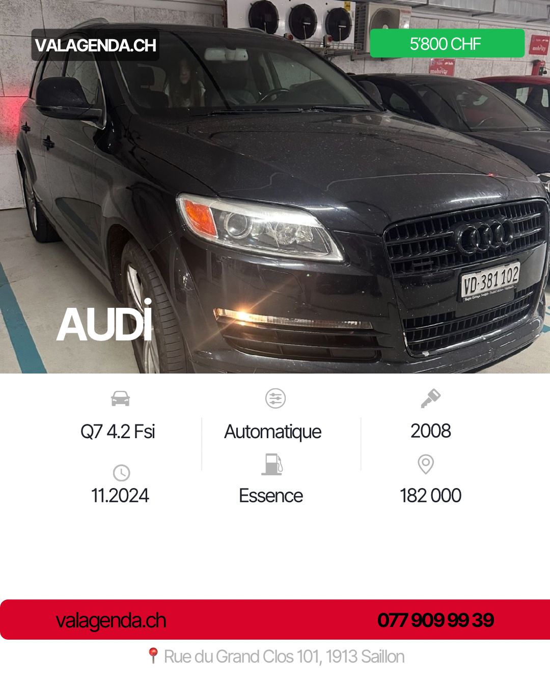 Audi Q7 - Voiture Valagenda